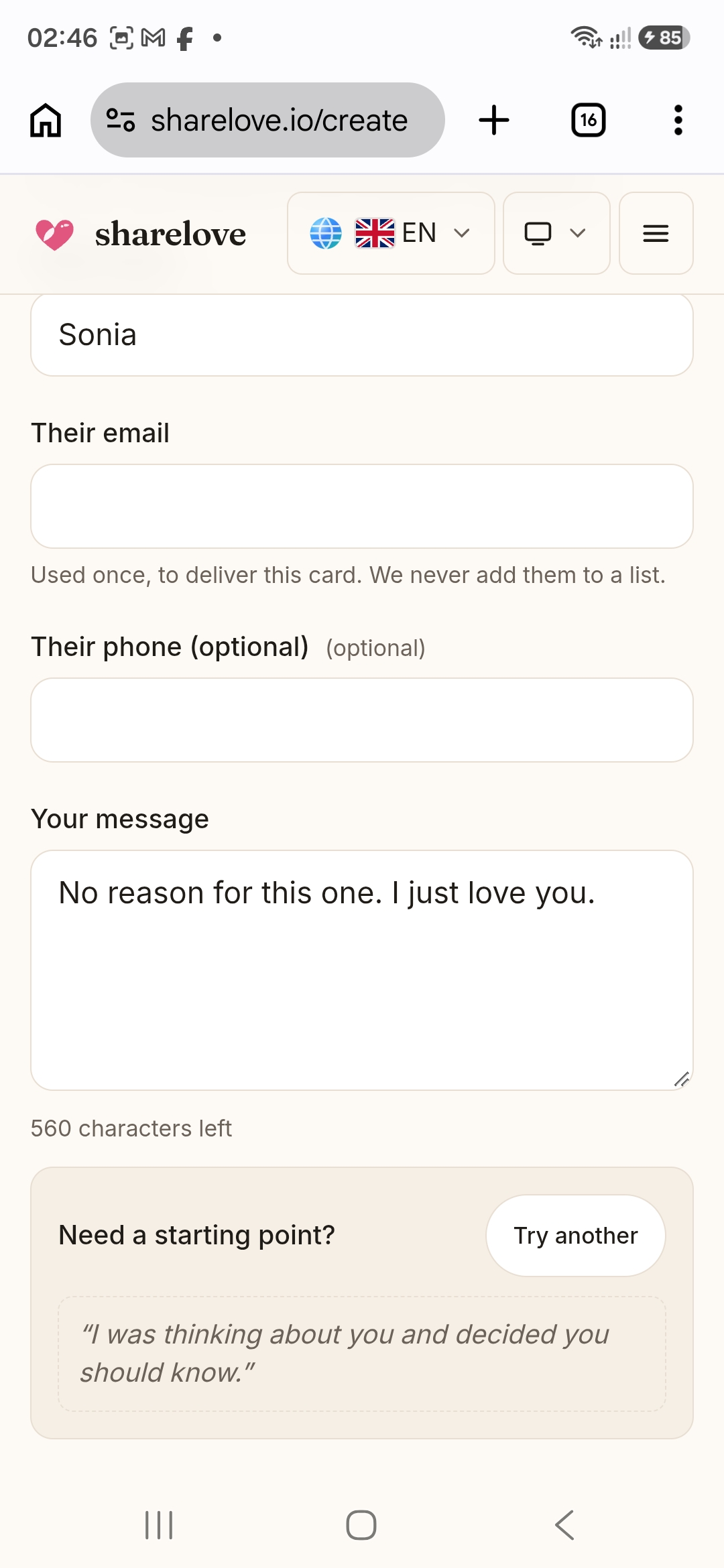 Sharelove.io screenshot 5