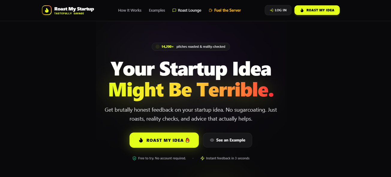 Startup Roaster screenshot 1