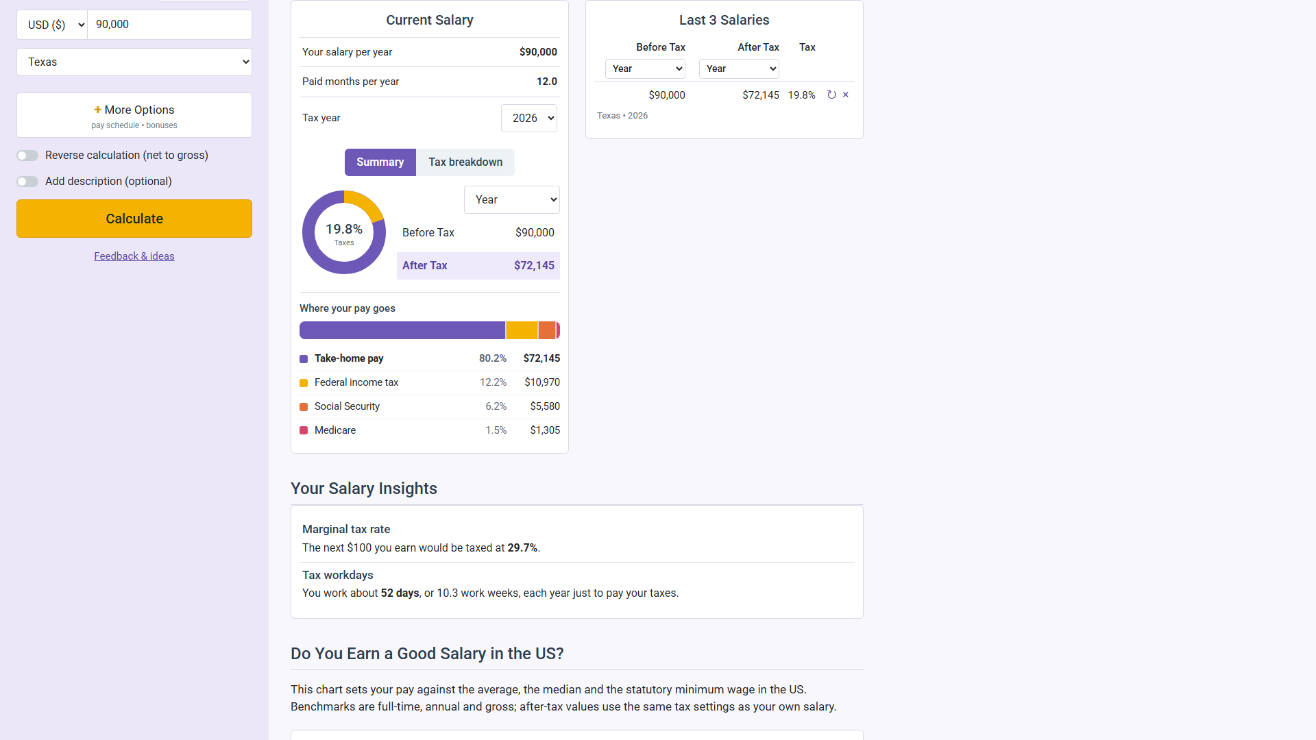 salarycosts screenshot 1