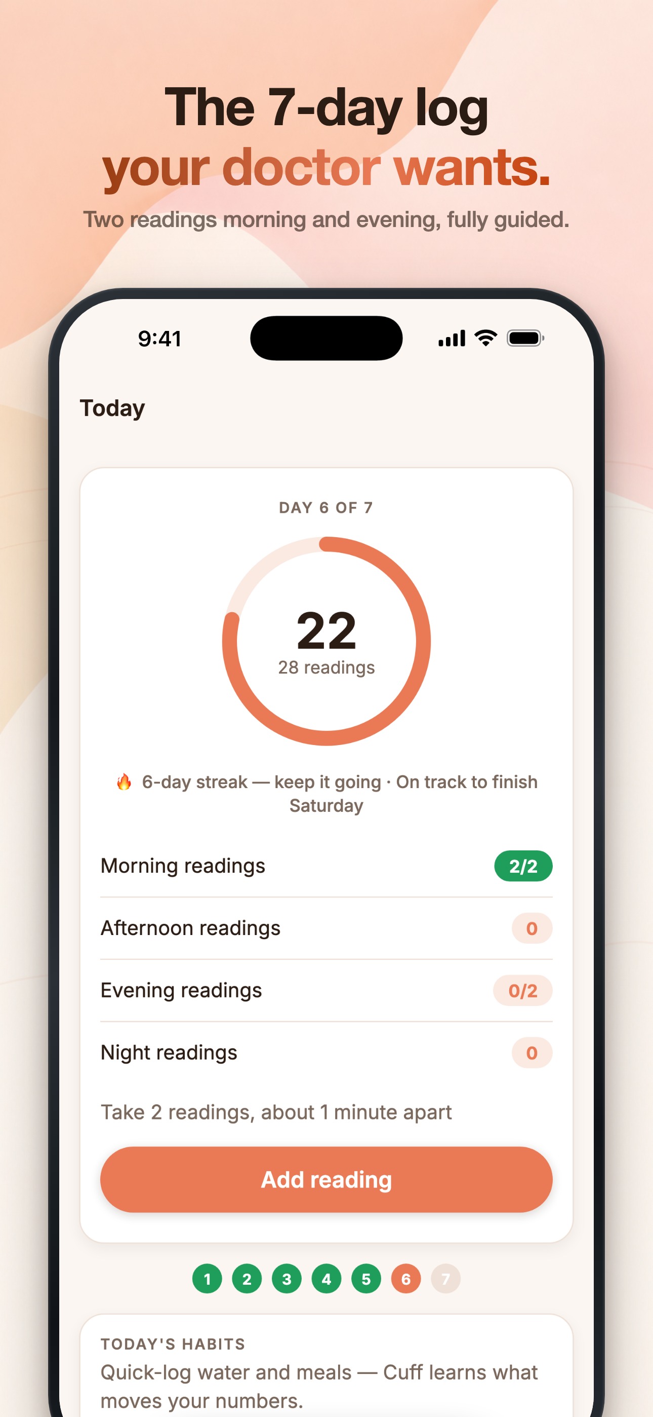 Cuff: Blood Pressure Tracker screenshot 1