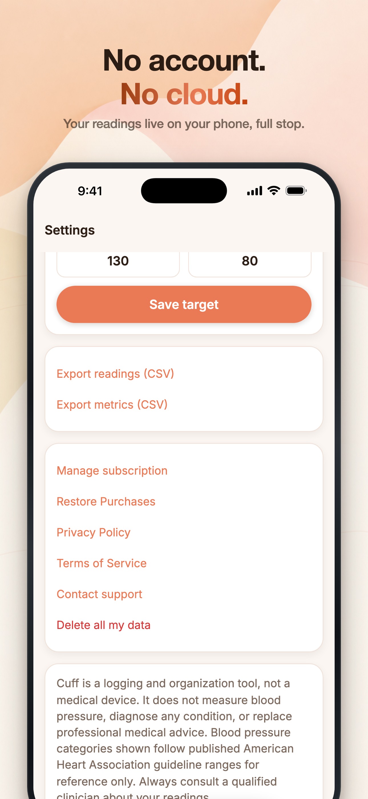 Cuff: Blood Pressure Tracker screenshot 8