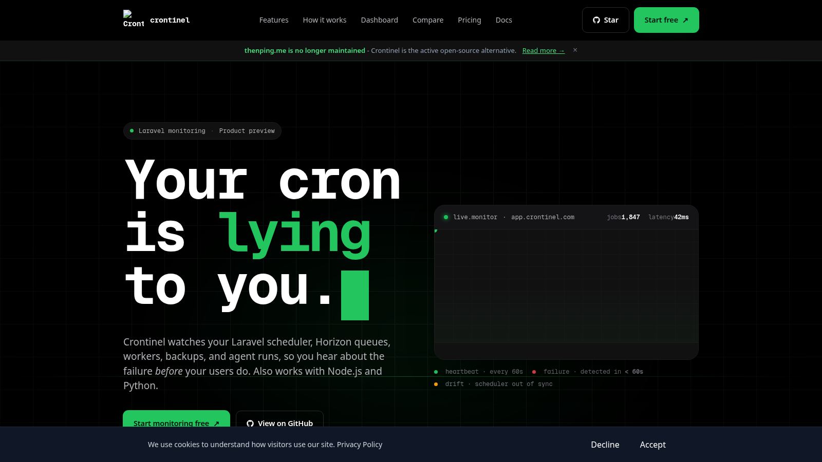 Crontinel screenshot 1